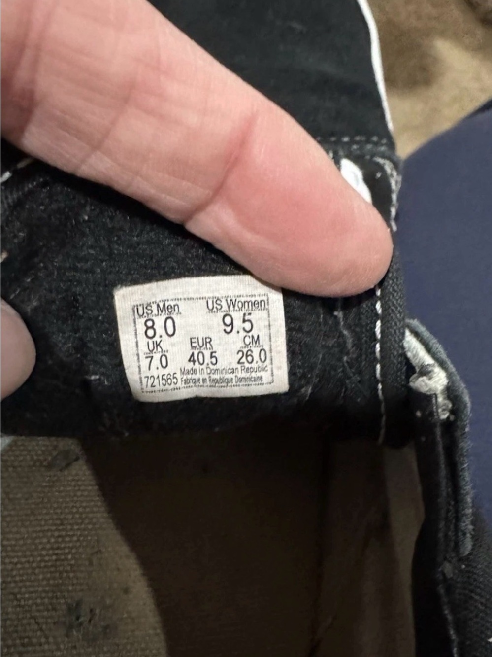 VANS Old Skool Black And White M Size 8/W Size 9.5 Used Good Condition No Box - Picture 6 of 12